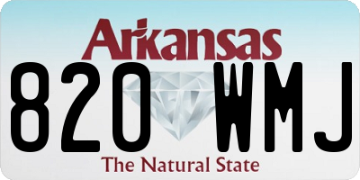 AR license plate 820WMJ