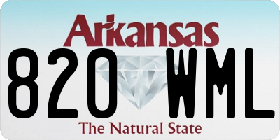 AR license plate 820WML