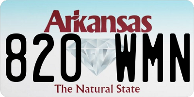 AR license plate 820WMN