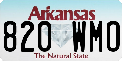 AR license plate 820WMO
