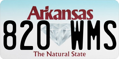 AR license plate 820WMS
