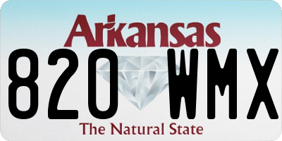 AR license plate 820WMX