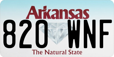 AR license plate 820WNF