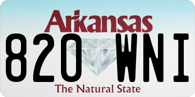 AR license plate 820WNI