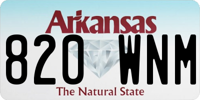 AR license plate 820WNM