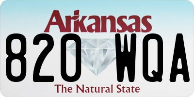 AR license plate 820WQA