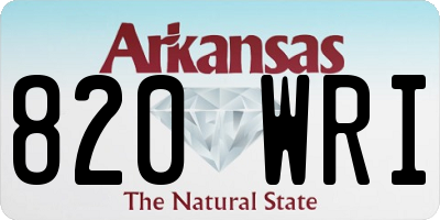 AR license plate 820WRI