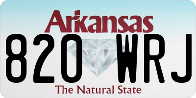 AR license plate 820WRJ