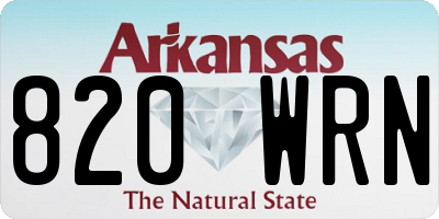 AR license plate 820WRN