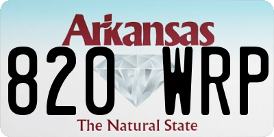AR license plate 820WRP