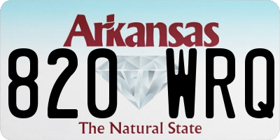 AR license plate 820WRQ