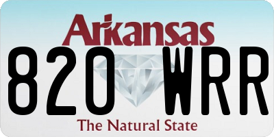 AR license plate 820WRR
