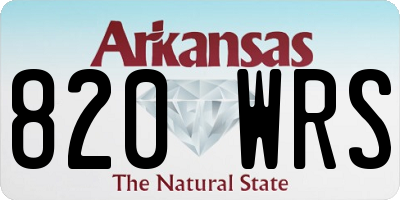 AR license plate 820WRS