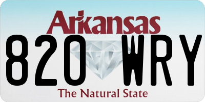 AR license plate 820WRY