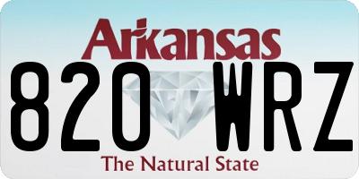 AR license plate 820WRZ