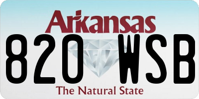 AR license plate 820WSB