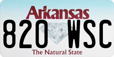AR license plate 820WSC
