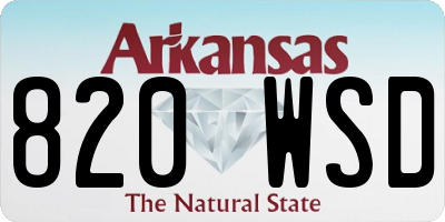 AR license plate 820WSD
