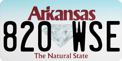 AR license plate 820WSE