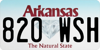 AR license plate 820WSH