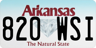 AR license plate 820WSI