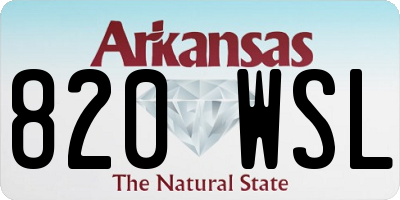 AR license plate 820WSL