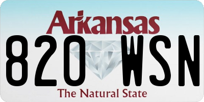 AR license plate 820WSN