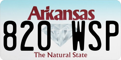 AR license plate 820WSP