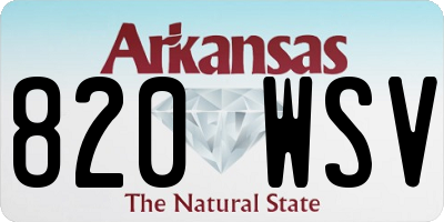 AR license plate 820WSV