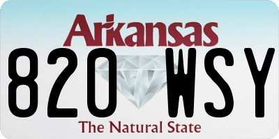 AR license plate 820WSY