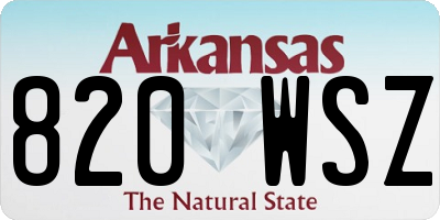 AR license plate 820WSZ