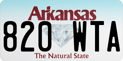AR license plate 820WTA