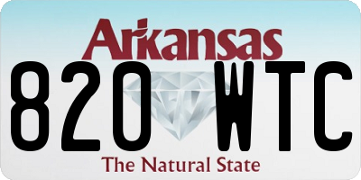 AR license plate 820WTC