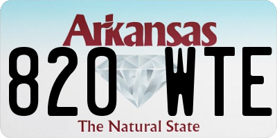 AR license plate 820WTE