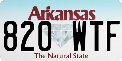 AR license plate 820WTF