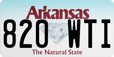 AR license plate 820WTI