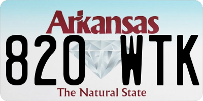 AR license plate 820WTK