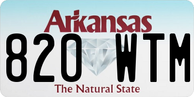 AR license plate 820WTM