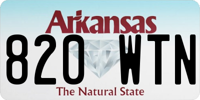 AR license plate 820WTN