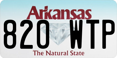 AR license plate 820WTP