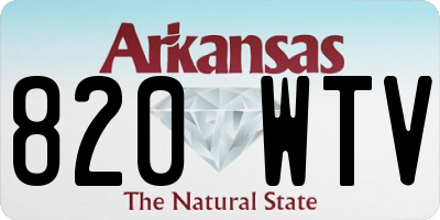AR license plate 820WTV