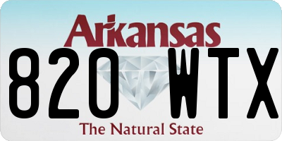 AR license plate 820WTX