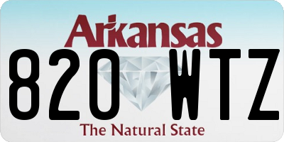 AR license plate 820WTZ