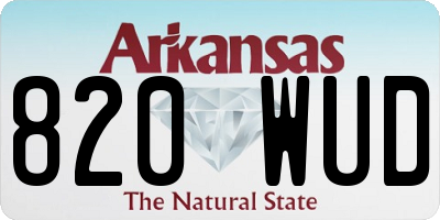 AR license plate 820WUD