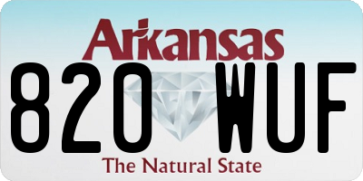 AR license plate 820WUF