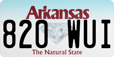 AR license plate 820WUI