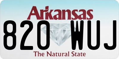 AR license plate 820WUJ