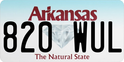 AR license plate 820WUL