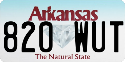 AR license plate 820WUT