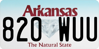 AR license plate 820WUU